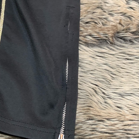 Karter Collection Jogger Track Pants Size L Black with Gold Piping - Picture 6 of 6